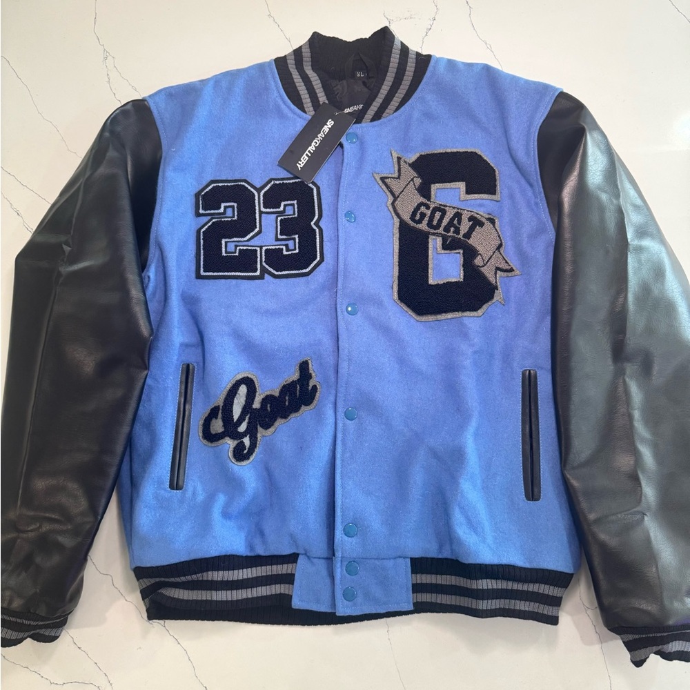 Blue and Black Varsity Jacket